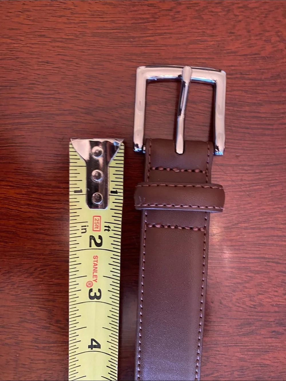 J. Crew Brown 100% Leather  Classic Dress Belt